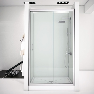 Душевая дверь в нишу Aquanet Alfa NAA6121 150 профиль Хром стекло Прозрачное