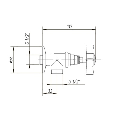 Запорный вентиль Migliore Princeton ML.PRN-858 Хром