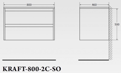 Комплект мебели для ванной BelBagno SET-KRAFT-800-BO-C-BB344-LOY-GRT-800/800 с зеркалом и смесителем Bianco Opaco, столешница - Cemento (без нанесения узора)