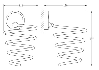 Держатель для фена FBS Luxia 080 Хром