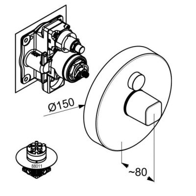 Смеситель для душа Kludi Push 386020538 Хром