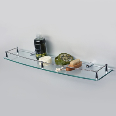 Стеклянная полка WasserKRAFT K-555 Хром