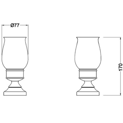 Стакан Schein Saine Gold 7053013VF Золото, Белый