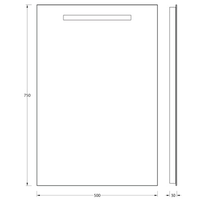 Зеркало Evoform Lumline 75х50 с подсветкой