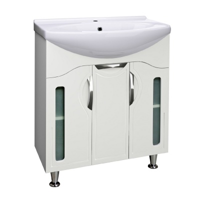 Тумба с раковиной Runo Толедо 75 Белая