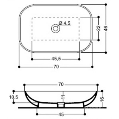 Раковина Axa Ciotola 70 1508307 Черная