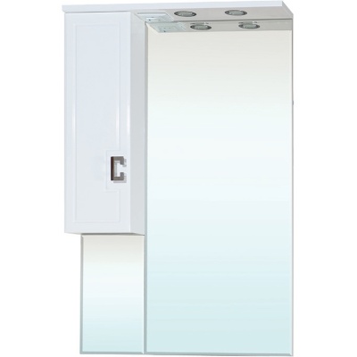 Зеркало со шкафом Bellezza Миа 65 с подсветкой L Белое