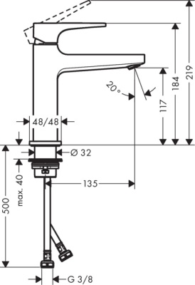 Смеситель для раковины Hansgrohe Metropol 32507000 Хром