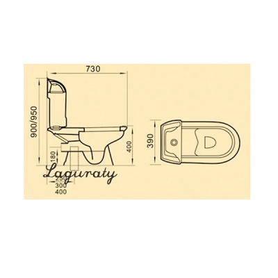 Унитаз компакт Laguraty 0767 с сиденьем Микролифт