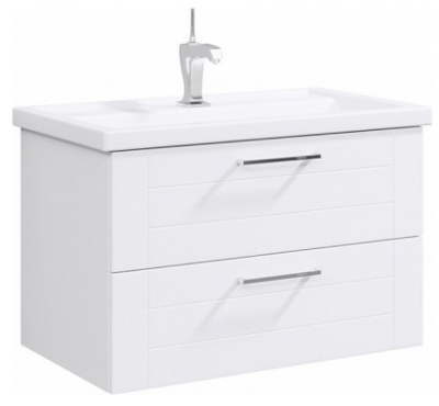 Тумба под раковину Aqwella Манчестер 80 MAN01082 подвесная Белый глянец