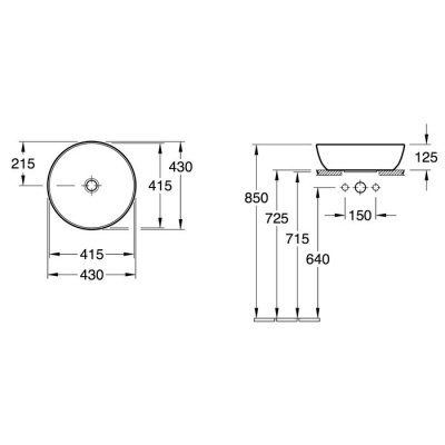 Раковина-чаша Villeroy&Boch Artis 43 417943 Белый альпин