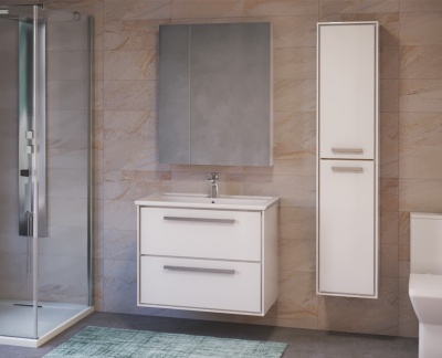 Зеркальный шкаф Raval Frame 75 с подсветкой Белый