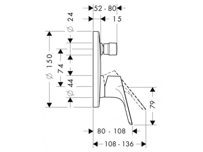 Смеситель для душа Hansgrohe Focus E2 31945000 Хром
