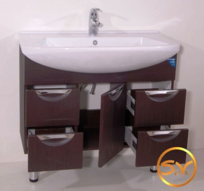 Тумба с раковиной SanVit Лайм Lux 90 в цвете Ral Шоколад