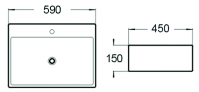 Раковина SantiLine 59 SL-1002 Белая