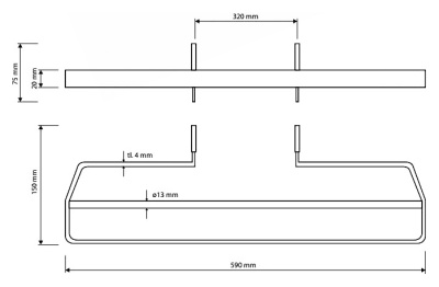 Полотенцедержатель на радиатор Bemeta Rawell 101604174 Белый