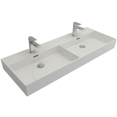 Раковина Bocchi Milano 120 1393 двойная Белая глянцевая