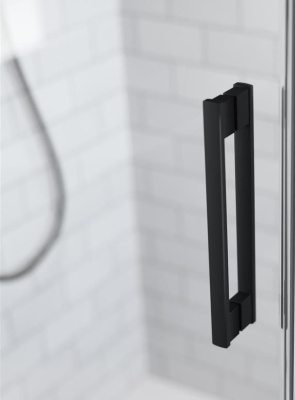 Душевая дверь в нишу Radaway Idea Black DWJ 160 R профиль Черный стекло прозрачное
