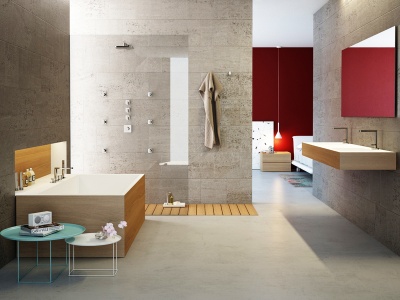 Смеситель на борт ванны Webert Living LV730401560 Черный матовый