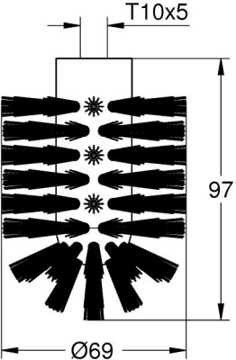 Щетка для туалетного ершика Grohe Essentials 40791KS1 Черная