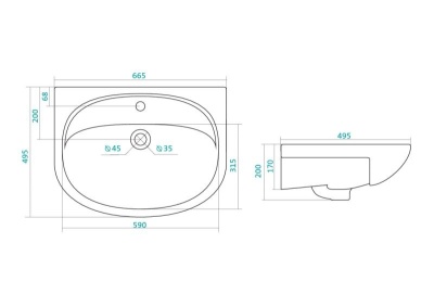 Тумба под раковину Style Line Жасмин 65 Белый глянец