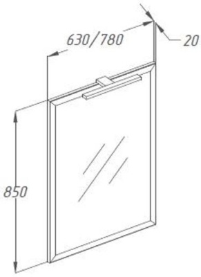 Зеркало Opadiris Сити 80 Z0000013941 Белое