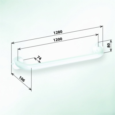 Поручень для ванны Bemeta Help 301101204 Белый