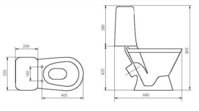 Унитаз-компакт Sanita Стандарт комфорт SDTSACC01030712 с бачком и сиденьем Микролифт