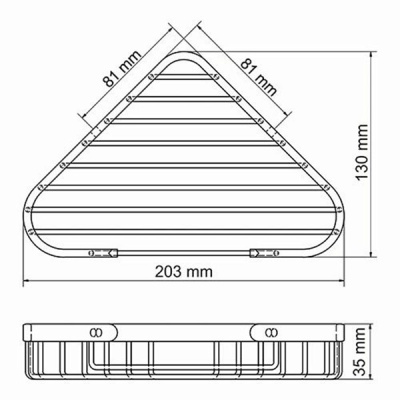 Полка корзина WasserKRAFT K-733W угловая Белая