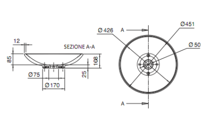 Раковина Scarabeo Thin-Line 8044 Белая