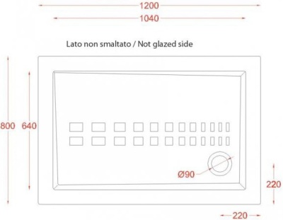 Керамический поддон для душа Artceram Shower Tray 120x80 PDR013 01 00 Белый