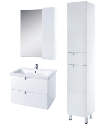 Шкаф пенал Bellezza Пегас 35 L 4620404102016 с бельевой корзиной Белый