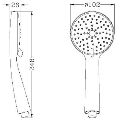 Ручной душ Latuno L80006B Хром