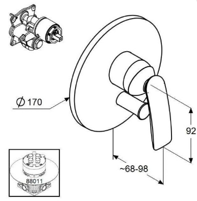 Смеситель для душа Kludi Balance 526550575 Хром