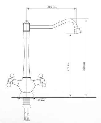 Смеситель для кухни Zigmund&Shtain ZS 2100 Осенняя трава