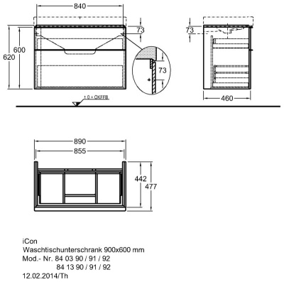 Тумба под раковину Geberit (Keramag) iCon 840375000 Альпийский глянец