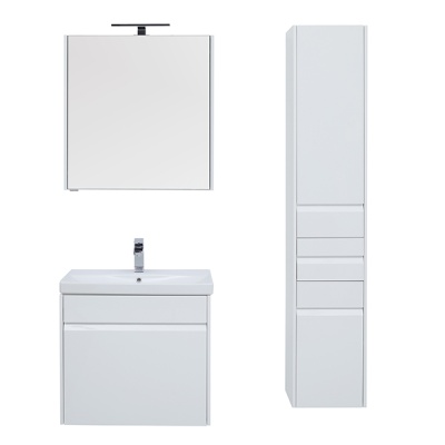 Тумба под раковину Aquanet Палермо 60 203934 подвесная Белый глянец