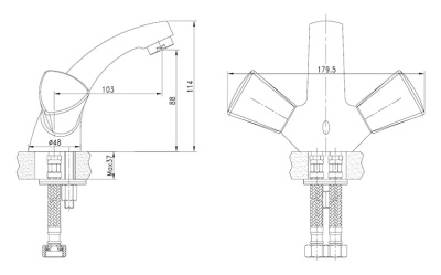Смеситель для раковины Iddis Bounce BOUSB00i01 Хром