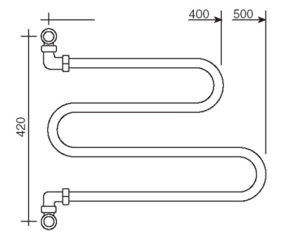 Полотенцесушитель Margaroli Vento 406 Хром