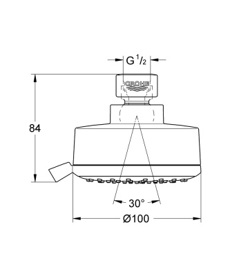 Верхний душ Grohe New Tempesta Cosmopolitan 27591001 Хром