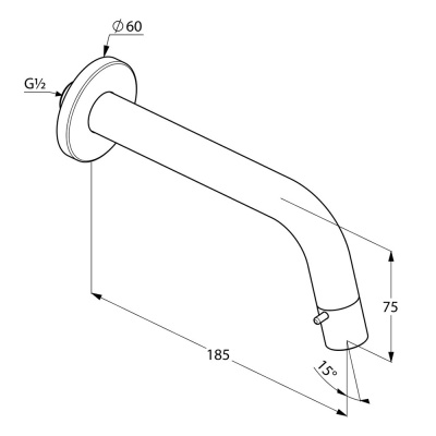 Излив для смесителя Kludi Bozz 380180530 Хром