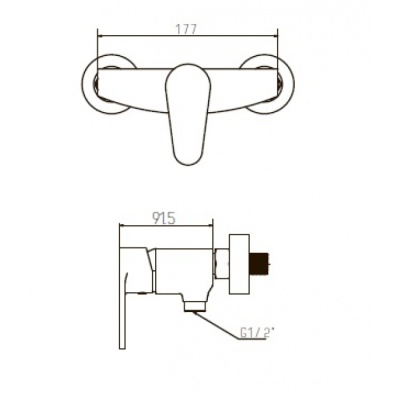 Смеситель для душа Kaiser Guss 68077 Хром