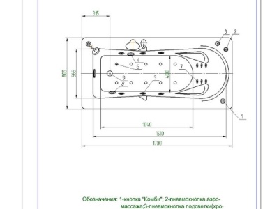 Акриловая ванна Акватек Леда 170х80 без гидромассажа