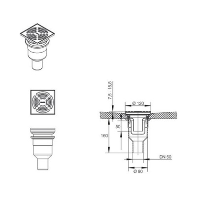 Трап для душа Mepa TersoFLAT 150251 Белый