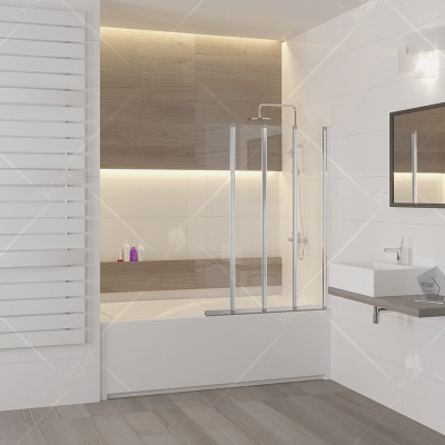 Шторка на ванну RGW Screens SC-21 120x150 профиль Хром стекло прозрачное Шторка на ванну RGW Screens SC-21 120x150 профиль Хром стекло прозрачное