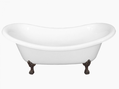 Ванна из искусственного камня Castone Корсика 190x86 на ножках Белая