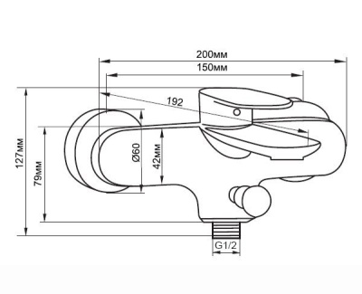 Смеситель для ванны Aquanet Stark FF35273-2 Хром