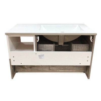 Тумба с раковиной Comforty Турин 90L 4137135 подвесная Дуб бежевый