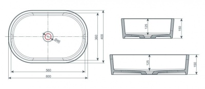 Раковина-чаша Kolpa San Olivia On 60 Белая