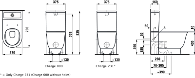 Унитаз компакт Laufen New Classic 8.2485.8.000.000.1 без бачка и сиденья